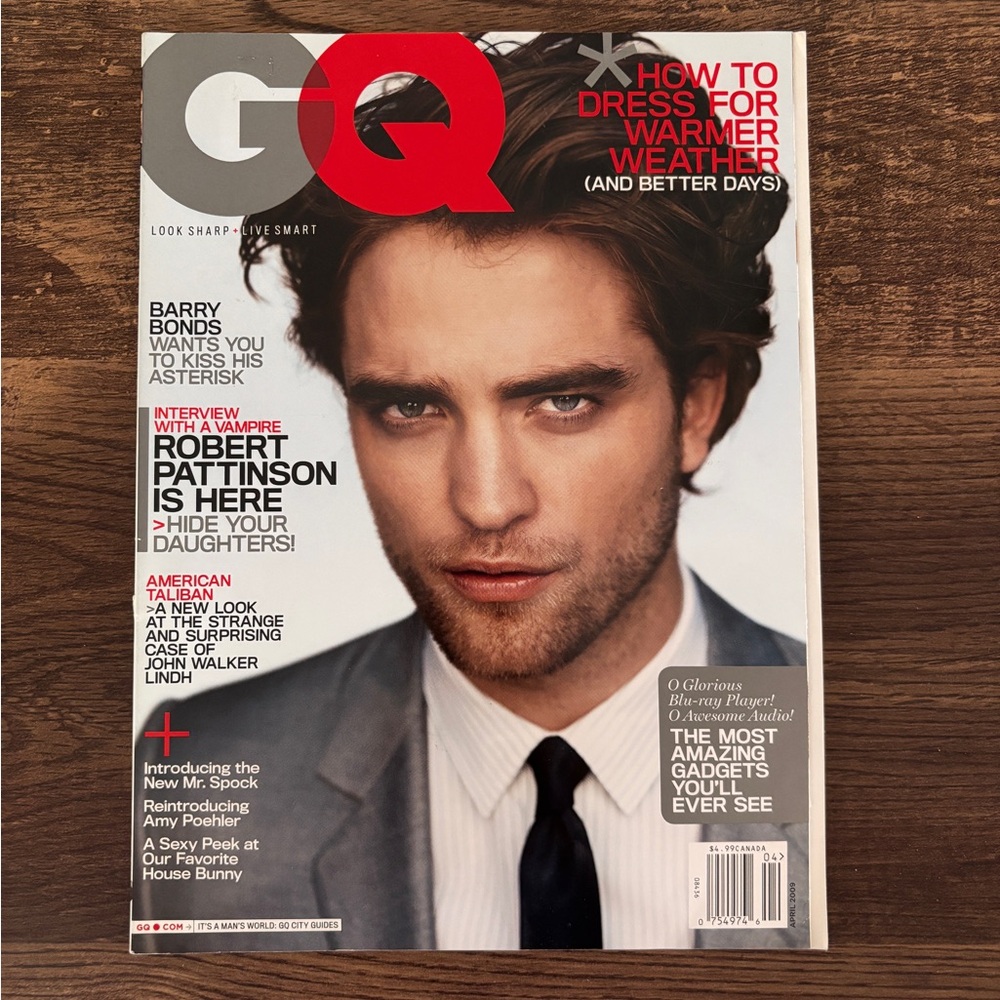Robert Pattinson GQ April 2009